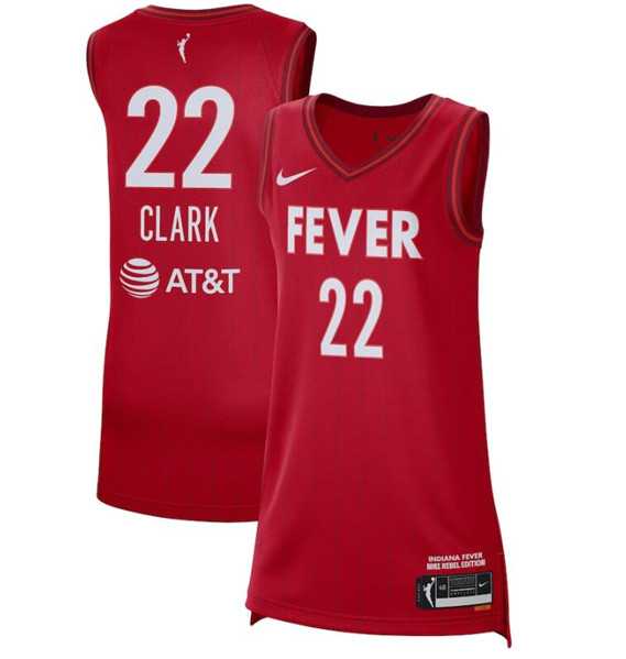 Women #22 Caitlin Clark Red 2024 WNBA Draft Rebel Edition Victory Stitched Jersey Dzhi->nba womens jerseys->NBA Jersey